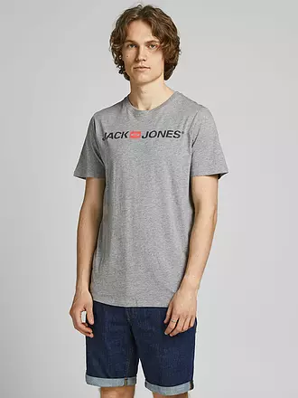 JACK & JONES | T-Shirt "JJECORP" | grau